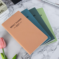 Agenda hebdomadaire A6 2027, papier blanc 70 g/m², 64 feuilles, 128 pages, carnet avec couverture en PU pour la planification des notes et l'organisation du calendrier