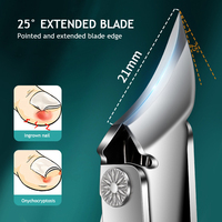Coupe-ongles professionnel en acier de haute qualité, à pointe longue et inclinée, ouverture large et tranchante pour une coupe précise