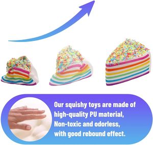Jouet sensoriel anti-stress en TPR, modèle gâteau superposé coloré à l'échelle 1/12, boîte mystère pour enfants et adultes, pour soulager l'anxiété - Product Image 3