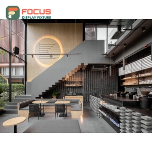 Modern Coffee Merchandise Display Rack Clear Glass Front Syrup Bottle Display Area Roastery Product Display Rack - Product Image 2