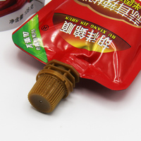 Pochette liquide réutilisable imprimée sur mesure avec bec verseur Sachet de sauce chili Emballage de sac