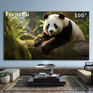Fscreen <span class=keywords><strong>100</strong></span> <span class=keywords><strong>pulgadas</strong></span> Aura Series Fresnel UST ALR Marco fijo Tri-Chroma Pantalla de proyección para cine en casa 8K UHD 16:9 <span class=keywords><strong>Laser</strong></span> <span class=keywords><strong>TV</strong></span> - Product Image 1