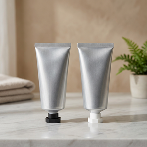 Ensemble de pots cosmétiques miniatures en aluminium/plastique pour voyage, flacons pour crème, lotion, échantillons, contenants vides rechargeables, fabriqués en Australie - Product Image 2