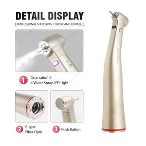 Pieza de mano de contraángulo 1:5 de alta calidad, pieza de mano LED Dental de turbina de baja velocidad - Product Image 3