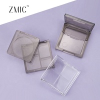 Palette de fards à paupières 4 compartiments ou à compartiment unique, palette carrée transparente pour poudre de maquillage, palette de blush crémeux, palette de maquillage illuminateur