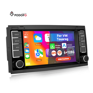Podofo 7 ''6 + 128GB Android autoradio Car Audio sans fil Carplay/Android Auto IPS GPS WiFi pour VW Touareg Transporter <span class=keywords><strong>Ts</strong></span> Multivan - Product Image 1