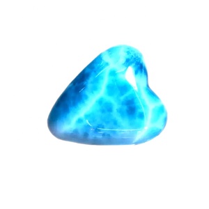 <span class=keywords><strong>Gema</strong></span> Larimar con forma de corazón Natural, gemas sueltas de calidad superior, preciosas, cabujones, gemas de República Dominica - Product Image 2
