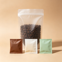 Sachets Doypack Personnalisés en Usine, Qualité Alimentaire, Gaufrage, Plusieurs Options de Fabrication pour l'Emballage de Grains de Café Torréfiés et de Thé Séché en Vrac