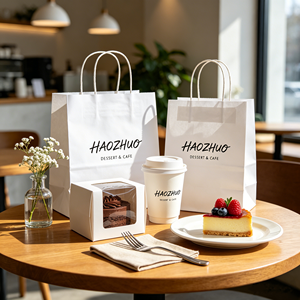Cajas de Panadería con Logotipo Personalizado y Ventana, Solución Integral de Empaque para Panadería, Bolsa de Papel Desechable Ecológica para Postres para Llevar - Product Image 2