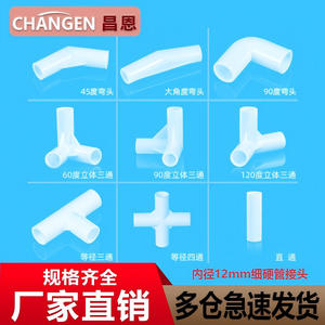 Raccords de tuyauterie en plastique rigide mince de 12 mm - Coudes, tés plats, connecteurs et joints pour tuyaux d'eau, supports et étagères à chaussures directs - Product Image 2