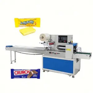 Máquina de embalagem horizontal de sacos pré-fabricados para macarrão, pizza, chocolate e waffles