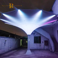 Extérieur carré personnalisé électrique pliant grand parasol PVDF auvents coupe-vent ignifuge Madina mosquée style ombrages extérieurs