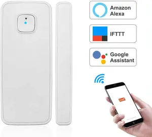 Tuya Smart LifeWiFiウィンドウドアセンサードア開閉検出器Alexa GoogleHomeと互換性のあるワイヤレススマートホームアラーム