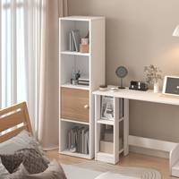 Bureau d'écriture ergonomique moderne en bois avec étagère, poste de travail compact multifonctionnel pour bureau à domicile, idéal pour l'étude des étudiants et l'utilisation dans le salon