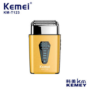 Afeitadora eléctrica Kemei KM-T123 para hombres con pantalla digital, resistente al agua IPX5, carga USB, cuerpo metálico, cuchilla única - Product Image 4