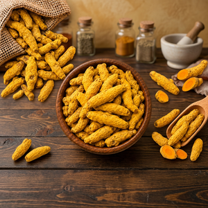 Doigts de curcuma premium à haute teneur en curcumine, qualité export, curcuma indien, épice naturelle séchée pour la transformation alimentaire et la vente en gros - Product Image 2