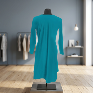Vestidos de maternidad con mangas florales y cuello en V hasta la rodilla, patrón a cuadros, uso diario semiformal, teñido liso, instalación ODM - Product Image 3