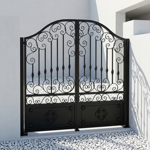 Portails <span class=keywords><strong>d</strong></span>'<span class=keywords><strong>entrée</strong></span> <span class=keywords><strong>en</strong></span> <span class=keywords><strong>fer</strong></span> forgé sur mesure, designs de portails métalliques simples, <span class=keywords><strong>porte</strong></span> de sécurité extérieure - Product Image 1