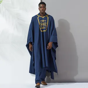 الرجال عالية الجودة طباعة طويلة الأكمام Dashiki التقليدي 3 قطع مجموعة الملابس الأفريقية ارتداء الملابس بالجملة