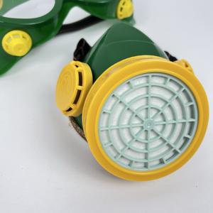 Masker debu dua Filter, <span class=keywords><strong>Respirator</strong></span> Gas ganda untuk pekerja konstruksi tukang las perlindungan keselamatan dapat dipakai ulang - Product Image 2