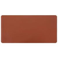 Napperons de table à manger de luxe marron OEM en cuir PU épais doux et imperméable à l'eau forme personnalisée 2 pièces napperon de bureau en cuir