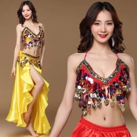 Ensemble jupe de performance pour femmes, grande taille, style Bollywood, Halloween, cosplay, princesse, danse du ventre indienne, pour fêtes et spectacles, vente en gros