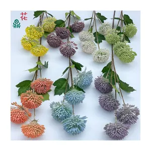 4 हेड गुलदाउदी वाणिज्यिक सौंदर्य चेन लेआउट कृत्रिम फूल शादी के फूलों की व्यवस्था सजावट रेशम के फूल