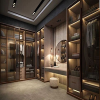 Armoire en bois avec porte en verre, étagères, systèmes de placards muraux pour chambre à coucher, armoires coulissantes, dressing sur mesure, organisateur d'armoire en bois
