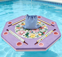 Tapis de Mahjong flottant en mousse EVA lisse et sans trous, compatible avec les tuiles standard, parfait pour les jeux de piscine et aquatiques