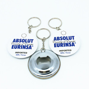Vòng nút tùy chỉnh Keychain làm cho thiết kế của riêng bạn Keyring nút mặt dây quyến rũ tinplate mở chai Keychain bán buôn - Product Image 2