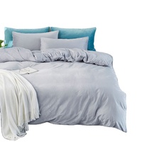 Ensemble de literie 4 pièces en velours cristal 100% polyester personnalisable, choix de couleurs multiples, approvisionnement en gros pour les revendeurs de literie