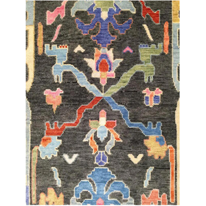 Tapis géométrique moderne de luxe en laine dorée tuftée à la main, à poils mi-longs et épais, pour salon, tapis d'appoint de table basse, tapis décoratif - Product Image 1