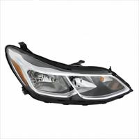 Ensemble de phares pour Chevrolet Cruze 2016-2018 version américaine, lentille de projecteur, LED DRL, boîtier noir, lentille transparente, paire, 12V, berline