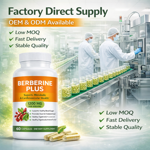 Viên nang Berberine Plus 1200mg chiết xuất thảo dược hỗ trợ chuyển hóa đường huyết, sức khỏe tiêu hóa - Nhà sản xuất OEM ODM - Product Image 2