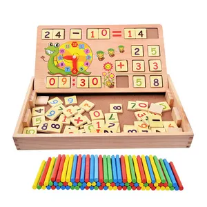 2024 vendita calda per bambini Montessori materiale digitale scatola di calcolo giochi educativi per bambini in legno giocattoli di matematica all'ingrosso