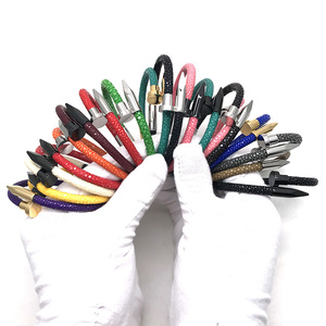 Bracelet en cuir véritable Odian Hot Luxury StingHD stingray pour homme, bracelet en acier inoxydable, bracelet en cuir fait main pour homme - Product Image 5