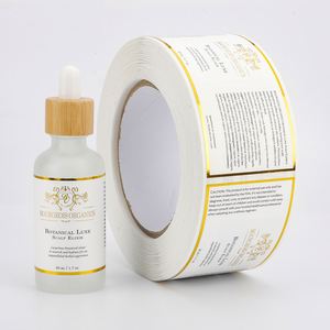 FX Printed 2ml 3ml 5ml 10ml Vial Label Self Adhesive Aluminum Poly Essential Oil Packaging <b>Sticker</b> Labels for <b>Glass</b> Bottles - Product Image 3