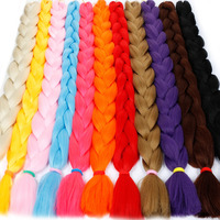 165g 82 pouces Jumbo Yaki Ombre X Cheveux synthétiques pré-étirés pour tresses au crochet, extensions ultra-tressées pour personnes noires
