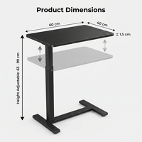 Bureau d'ordinateur en bois de haute qualité à levage pneumatique, réglable en hauteur, pour position assise ou debout, table d'angle pour salon