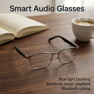 Wholesale Fashion Touch Control BT 6 Wireless Smart Glasses Women Anti Blue Light Music Playback OEM AI Glasses without <b>Camera</b> - Product Image 1