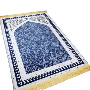 Tapis de sol en flanelle style ethnique simple, imprimé motif losanges dorés, vente en gros, best-seller transfrontalier, style classique du Moyen-Orient - Product Image 5