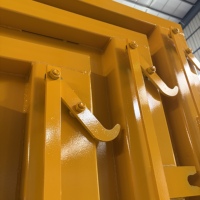 Conteneur à déchets à crochet de levage, bac à déchets en acier au carbone, capacité 1500 kg, 7,5 kW, pour la gestion des déchets de construction