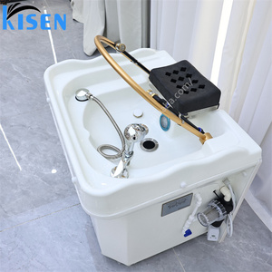 Kisen Lavabo <span class=keywords><strong>de</strong></span> spa capillaire japonais portable et réservoir d'<span class=keywords><strong>eau</strong></span> <span class=keywords><strong>de</strong></span> 60L, dôme fumigène à arche d'<span class=keywords><strong>eau</strong></span>, roues mobiles tout-en-un - Product Image 3