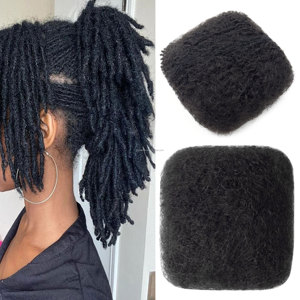 ANNA Custom Fashion Idol Hairstyle Afro Kinky Boho Trenzado Locs Extensiones de cabello humano para rendimiento comercial - Product Image 1