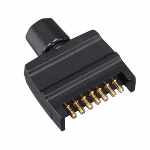 7 Pin Flat Trailer <b>Plug</b> Caravan <b>Adapter</b> Black Plastic Connector For Taillight Signal - Product Image 3
