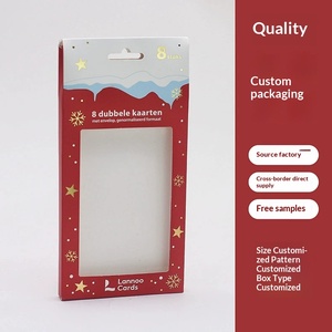 Custom <b>Christmas</b> Window Gift <b>Boxes</b> with Ears for Candy Stockings Cards Design - Product Image 2