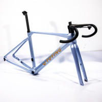 Cadre de vélo de route en fibre de carbone entièrement intégré T47, frein à disque, guidon léger, axe traversant, dropout Di2, 1050g