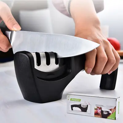ชุดอุปกรณ์ป้องกันสำหรับใช้ในครัว,เครื่องมือเหล็กสำหรับขัดห้องครัวพร้อมขั้นตอน3ขั้นตอนสำหรับป้องกันนิ้วมือ
