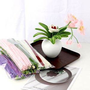 4 Color Phalaenopsis Orchid Pipe Cleaner Bouquet <b>Kit</b> DIY Modern Event Party Supplies Elegant Floral Arrangement Long Lasting - Product Image 2
