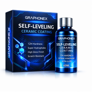GRAPHONEX 12H Revestimiento Cerámico Líquido Autonivelante 60ML, Revestimiento Superhidrofóbico para Automóviles, Protección de Pintura de Alto Brillo Contra Rayones - Product Image 1